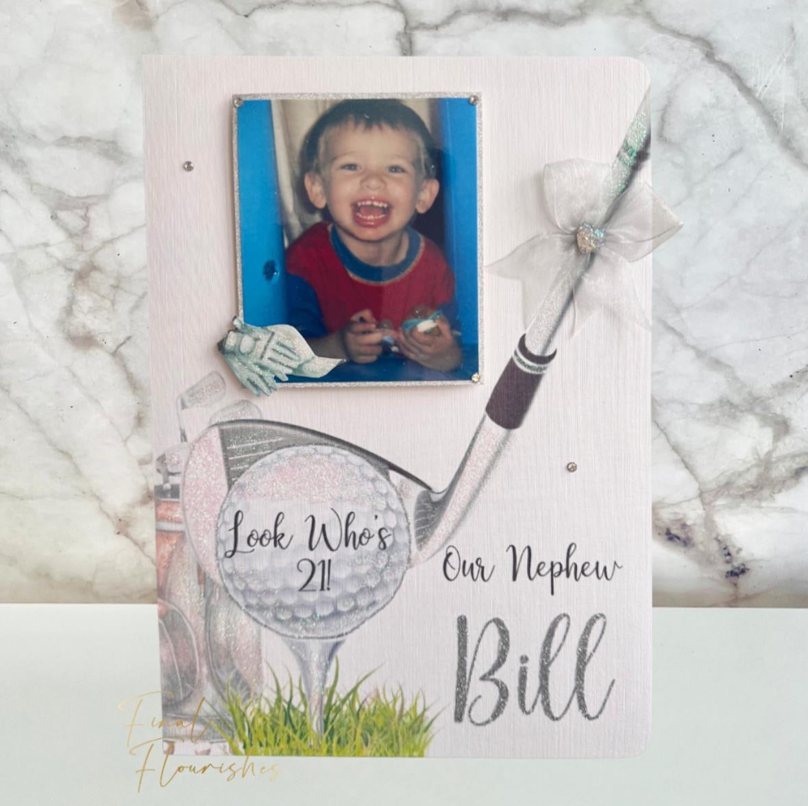 Golf Putt Photo Card