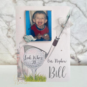 Golf Putt Photo Card