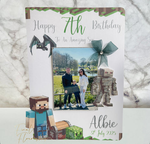 Minecraft Photo Card