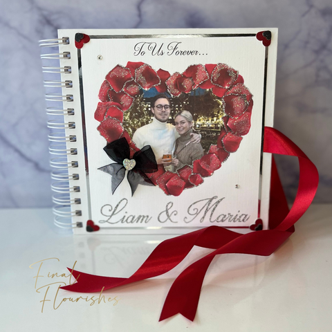 Red Rose Petals Memory Book