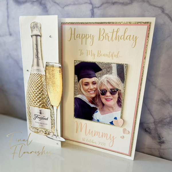 Prosecco Folded Gate Photo Card