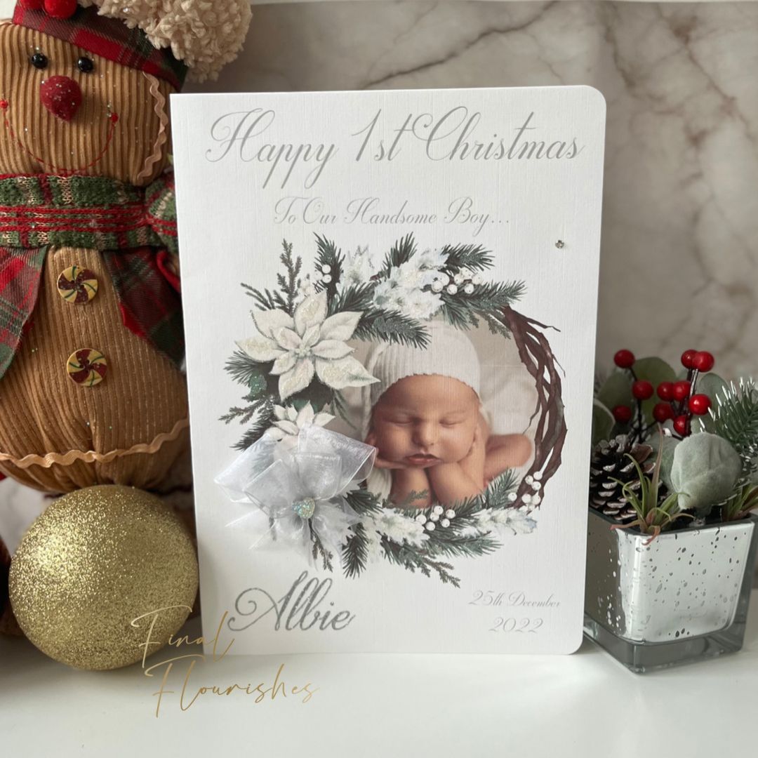 White Christmas Photo Card