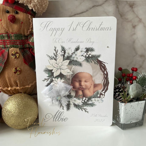 White Christmas Photo Card