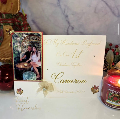 Couples First Christmas Photo Card