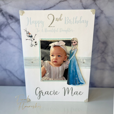 Princess Elsa & Olaf Photo Card