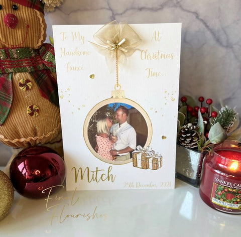 Nude Bauble Photo Christmas Card