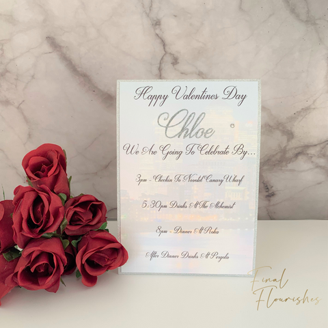 Valentines Day Itinerary Voucher